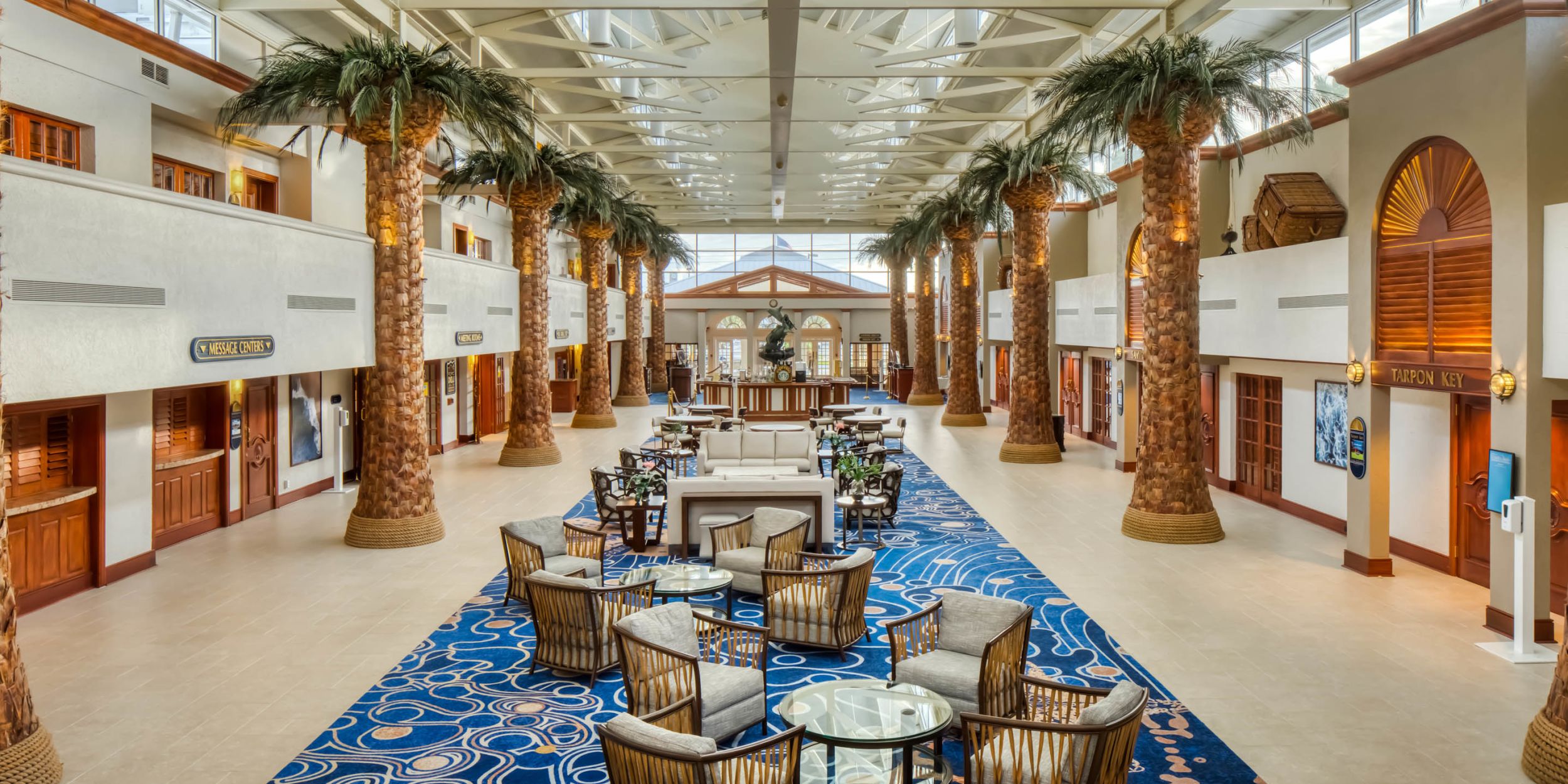 A Dining Room Table In Front Of A Building