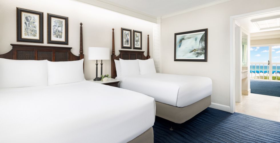 A Hotel Room With Two Beds