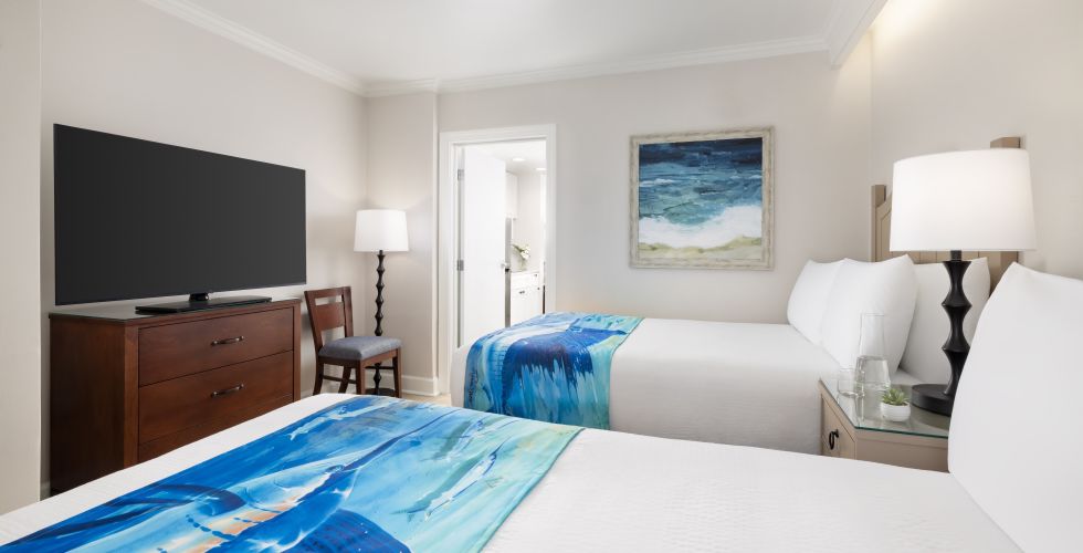 A Hotel Room With Two Beds