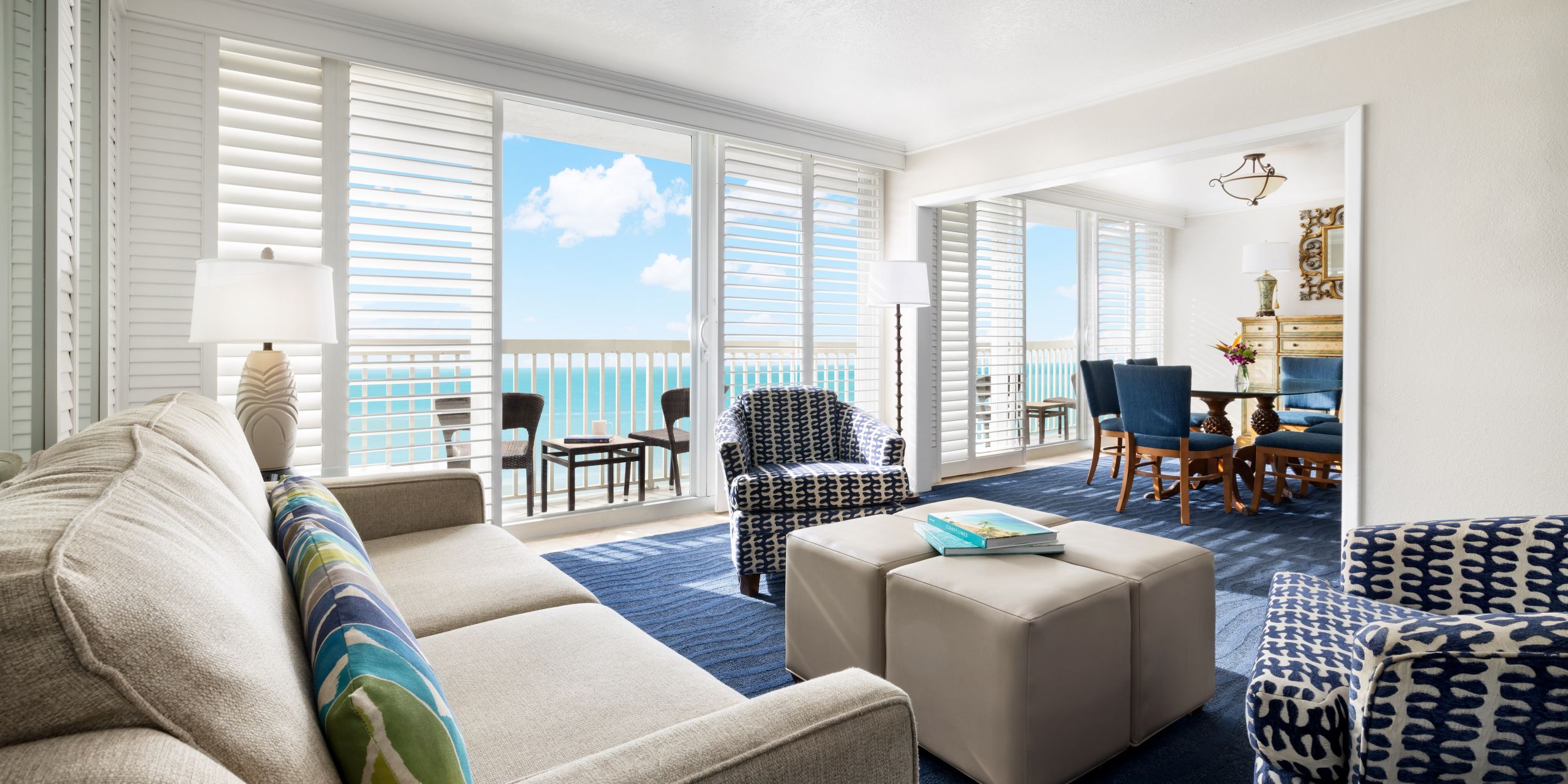 A Living Room With A Large Window