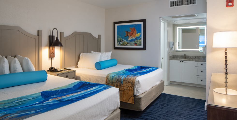 A Hotel Room With Two Beds