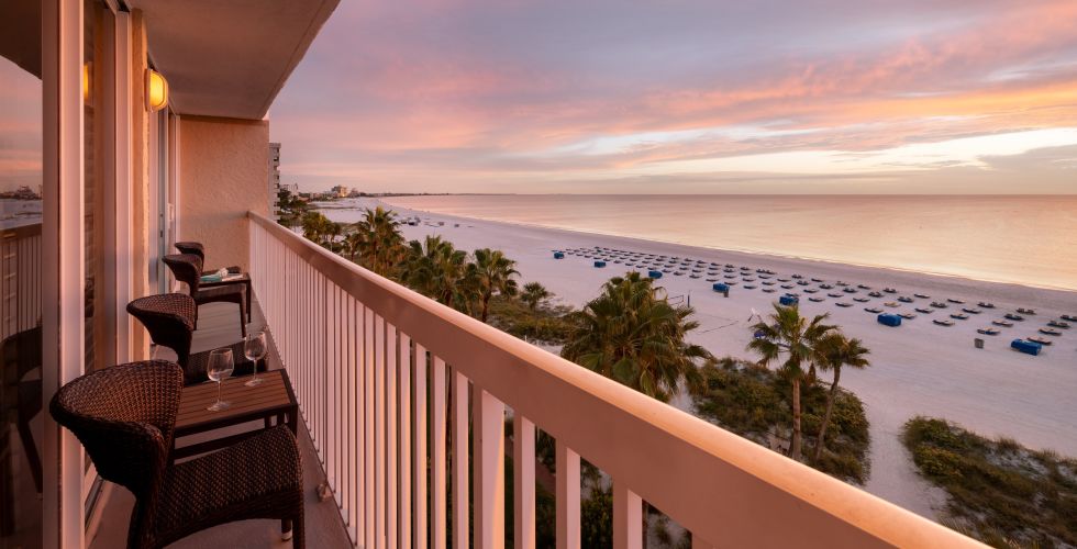 A Balcony Overlooking A Beach