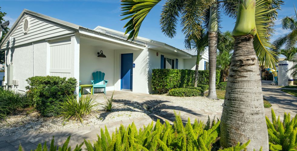 A White House With Palm Trees
