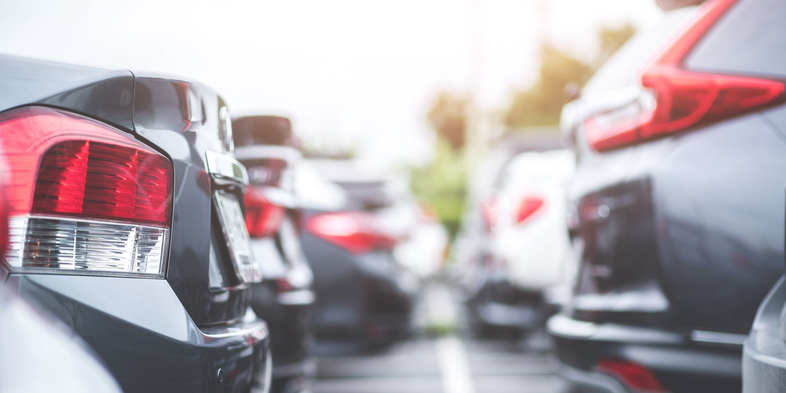 Close-up Of A Row Of Cars